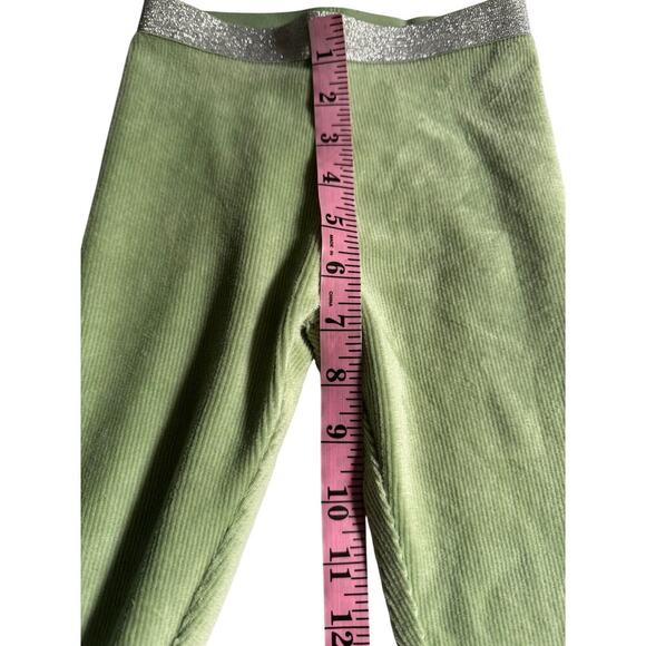 Epic Threads NWT 3T pull on mineral green ribbed velour leggings w/sparkle waist - Picture 11 of 13